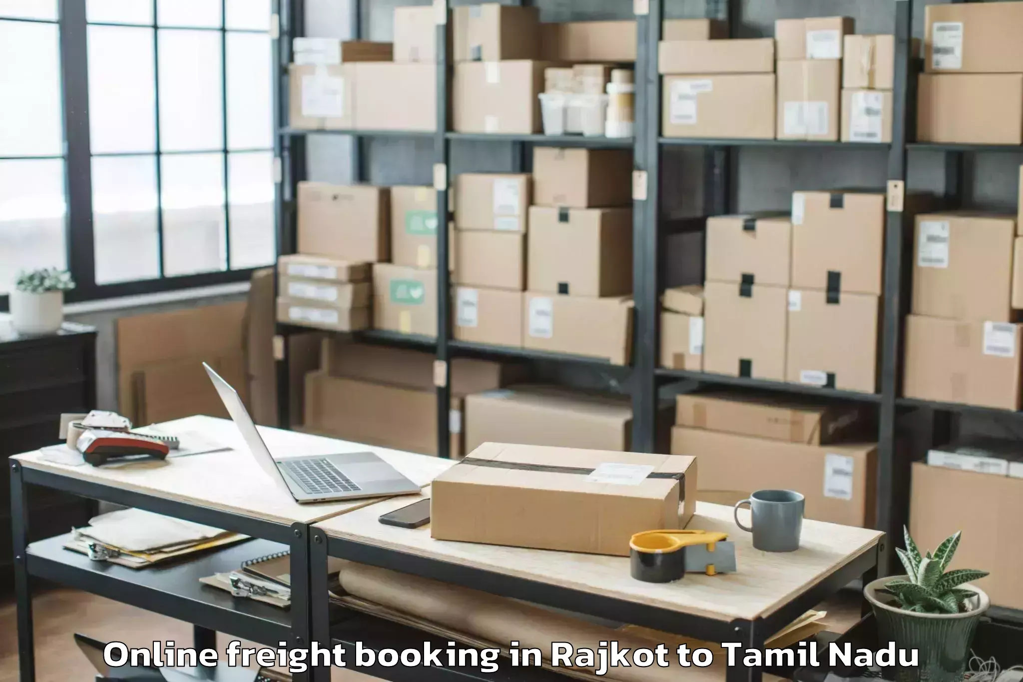 Trusted Rajkot to Maduranthakam Online Freight Booking